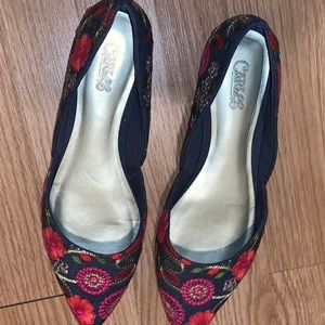 Multi colored Carlos Santana Flats